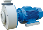 Plastic close-coupled pump